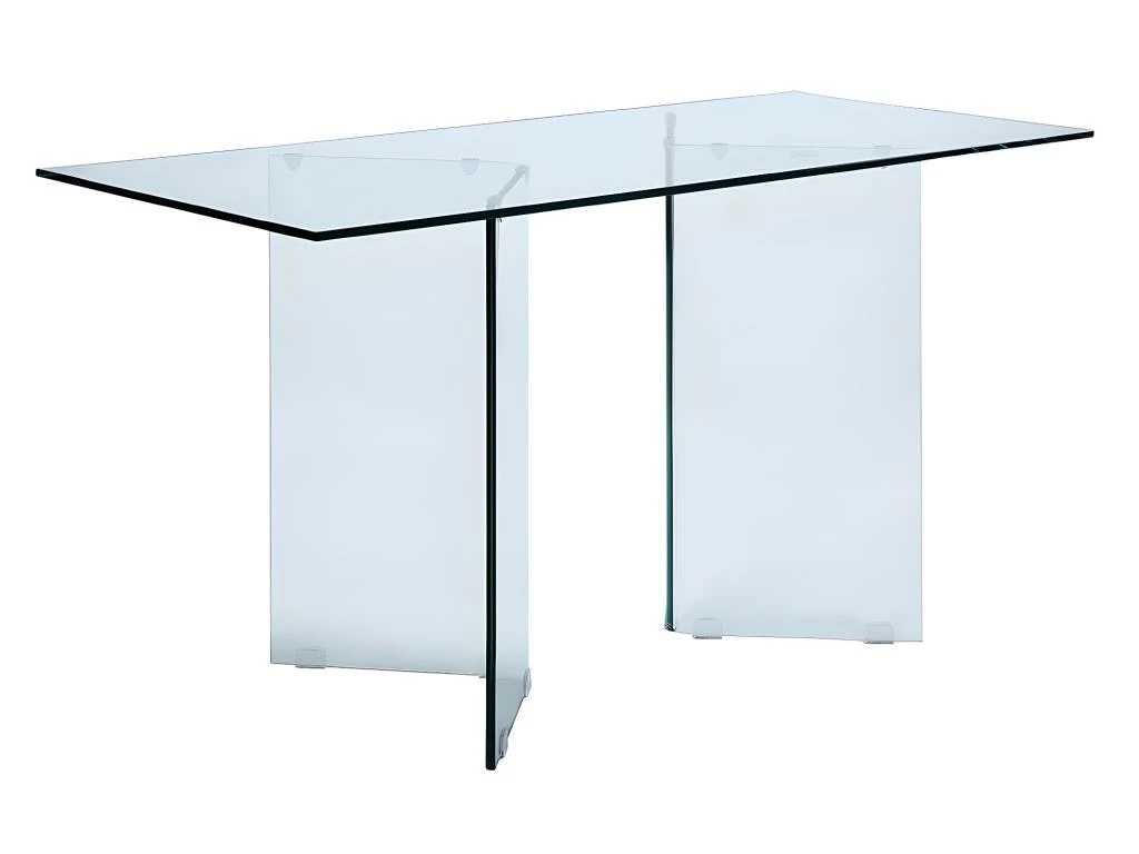 Bureau CLARISSA - Verre Trempé - Transparent 3 Bureau CLARISSA - Verre Trempé - Transparent – Image 3