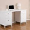 Bureau ALBANE - 4 Tiroirs - 1 Porte - Pin Blanc