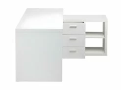 Bureau D'angle Avec Rangements ALDRIC III - Blanc -mobilier de bureau Shop bureau 227585