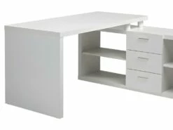 Bureau D'angle Avec Rangements ALDRIC III - Blanc -mobilier de bureau Shop bureau 227601