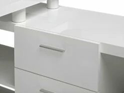 Bureau D'angle Avec Rangements ALDRIC III - Blanc -mobilier de bureau Shop bureau 227605