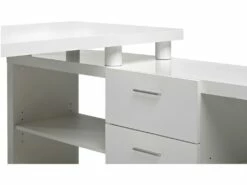 Bureau D'angle Avec Rangements ALDRIC III - Blanc -mobilier de bureau Shop bureau 227607