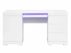 Bureau PLUTON - MDF Laqué Blanc - LEDs - 1 Porte & 3 Tiroirs 21 Bureau PLUTON - MDF Laqué Blanc - LEDs - 1 Porte & 3 Tiroirs -mobilier de bureau Shop bureau 243783