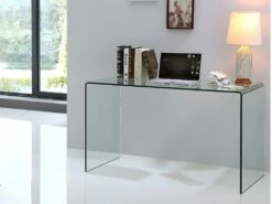 Bureau ELSTRON - Verre Courbé - Transparent -mobilier de bureau Shop bureau 252593