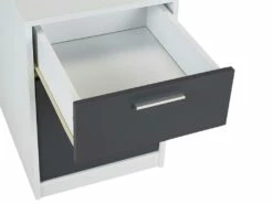 Bureau Avec Rangements ZACHARIE - Blanc Et Gris -mobilier de bureau Shop bureau 267805