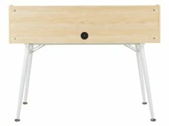 Bureau LARCOS Avec Rangements - MDF - Chêne & Blanc -mobilier de bureau Shop bureau 268943