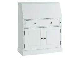 Secrétaire En Pin Et MDF - Coloris : Blanc - CLEORE -mobilier de bureau Shop bureau 292469