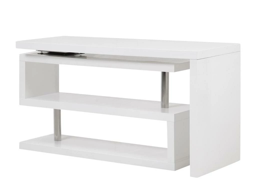 Bureau Extensible NICEPHORE II - MDF Laqué - Blanc - Plateau Pivotant 360° 7 Bureau Extensible NICEPHORE II - MDF Laqué - Blanc - Plateau Pivotant 360° – Image 7