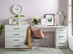 Bureau LEONDINE - 3 Tiroirs - Blanc 9 Bureau LEONDINE - 3 Tiroirs - Blanc -mobilier de bureau Shop bureau 325935