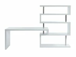 Bureau Extensible NICEPHORE Avec étagères - MDF Laqué Blanc 12 Bureau Extensible NICEPHORE Avec étagères - MDF Laqué Blanc -mobilier de bureau Shop bureau 340167