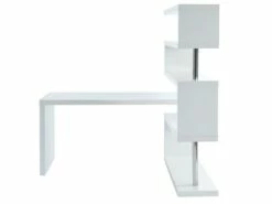 Bureau Extensible NICEPHORE Avec étagères - MDF Laqué Blanc 9 Bureau Extensible NICEPHORE Avec étagères - MDF Laqué Blanc -mobilier de bureau Shop bureau 340173