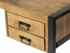 Bureau HARLEM - 4 Tiroirs - Bois De Manguier & Métal -mobilier de bureau Shop bureau 342563