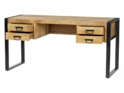 Bureau HARLEM - 4 Tiroirs - Bois De Manguier & Métal -mobilier de bureau Shop bureau 342565