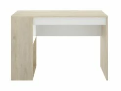 Bureau Avec Rangements INES - Coloris : Chêne Et Blanc -mobilier de bureau Shop bureau 385007
