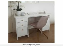 Bureau ALBANE - 4 Tiroirs - 1 Porte - Pin Blanc -mobilier de bureau Shop bureau 405995