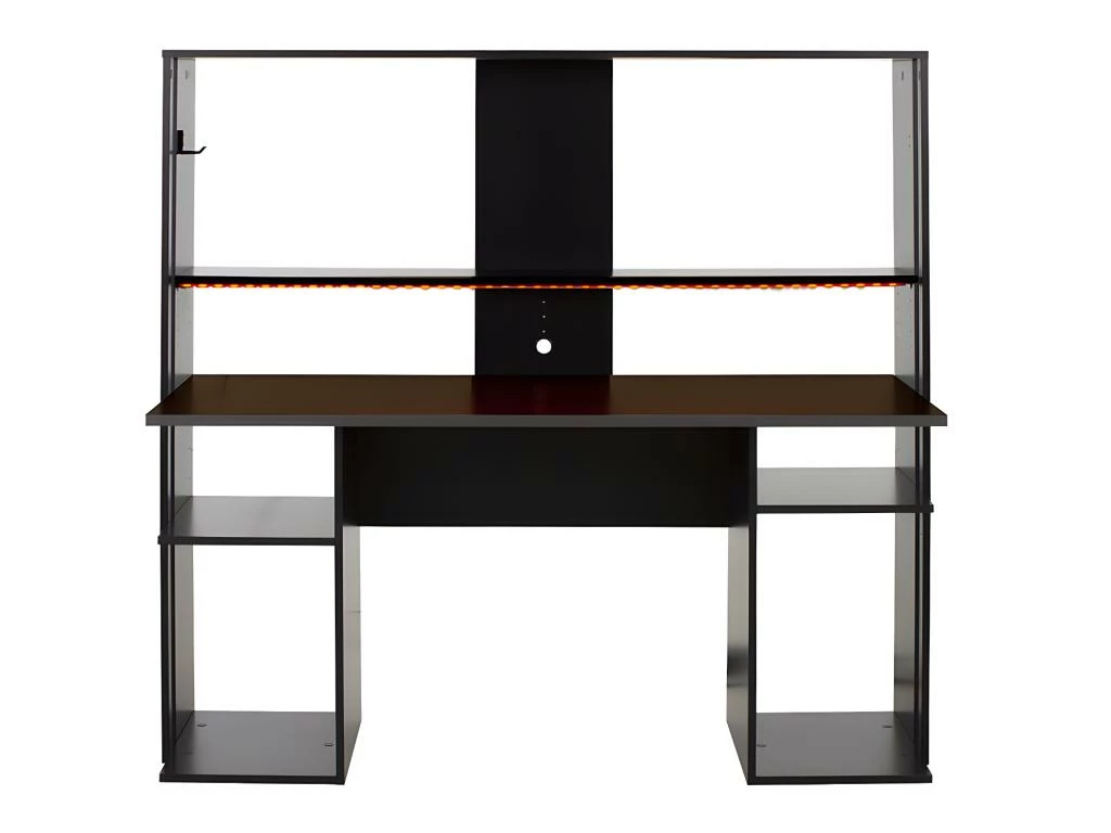 Bureau Gamer STANDA - Avec Rangements Et LEDs - Noir 8 Bureau Gamer STANDA - Avec Rangements Et LEDs - Noir – Image 8