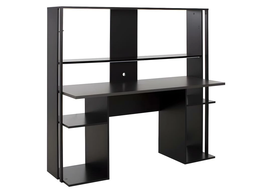 Bureau Gamer STANDA - Avec Rangements Et LEDs - Noir 7 Bureau Gamer STANDA - Avec Rangements Et LEDs - Noir – Image 7