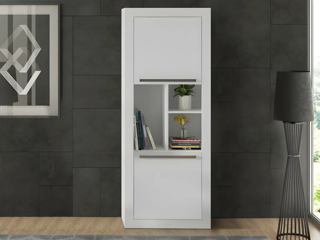 Bureau D'angle - 2 Tiroirs Et 2 Portes - Coloris : Blanc - EVAN 6 Bureau D'angle - 2 Tiroirs Et 2 Portes - Coloris : Blanc - EVAN – Image 6