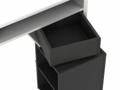 Bureau ASERRI Avec Rangements - Blanc Et Anthracite -mobilier de bureau Shop bureau 439305