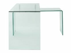 Bureau D'angle ELSTRON - Verre Courbé - Transparent -mobilier de bureau Shop bureau 444501