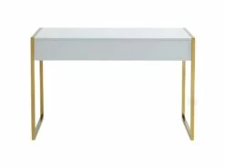 Bureau Avec 2 Tiroirs - MDF Laqué Et Métal - Blanc Et Doré - MASON De Pascal Morabito 11 Bureau Avec 2 Tiroirs - MDF Laqué Et Métal - Blanc Et Doré - MASON De Pascal Morabito -mobilier de bureau Shop bureau 446197