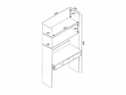 Bureau VASSILI - 1 Tiroir Et 3 Niches - Coloris : Chêne -mobilier de bureau Shop bureau 449973