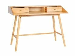 Bureau DINIO - 2 Tiroirs Et 1 Niche - Bois De Mindi -mobilier de bureau Shop bureau 450311