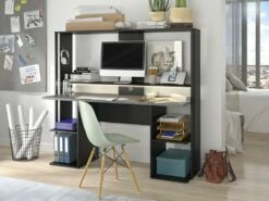 Bureau Gamer STANDA - Avec Rangements Et LEDs - Noir 11 Bureau Gamer STANDA - Avec Rangements Et LEDs - Noir -mobilier de bureau Shop bureau 450599