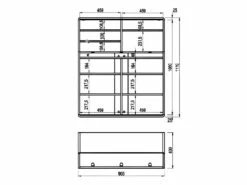 Secrétaire BAGUA - 2 Portes Et 2 Tiroirs - MDF - Blanc Laqué -mobilier de bureau Shop bureau 453695