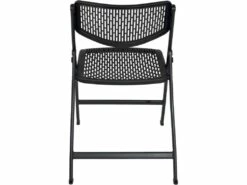 Lot De 4 Chaises Pliables Métal Et Plastique Ajouré SABA (Noir) -mobilier de bureau Shop chaise 13435363