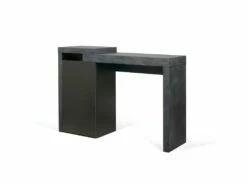 Bureau DETROIT - Béton Et Noir Laqué - TEMAHOME -mobilier de bureau Shop console 12513653