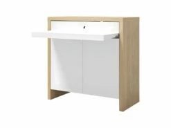 Bureau OLIVAL - Chêne Clair Et Blanc - TEMAHOME 9 Bureau OLIVAL - Chêne Clair Et Blanc - TEMAHOME -mobilier de bureau Shop console 14479821