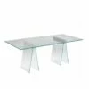 Bureau Dminier, Bureau Linéaire, Bureau Polyvalent, Bureau Fixe Peu Encombrant, 180x90h75 Cm, Transparent
