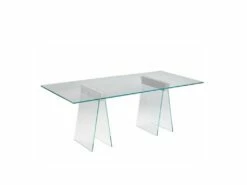 Bureau Dminier, Bureau Linéaire, Bureau Polyvalent, Bureau Fixe Peu Encombrant, 180x90h75 Cm, Transparent