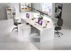 Bureau TEO 139x51x76 Blanc -mobilier de bureau Shop console 14600645