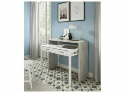 Bureau Console Extensible 2 Tiroirs L100 Cm