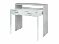 Bureau Console Extensible 2 Tiroirs L100 Cm -mobilier de bureau Shop console 14655911