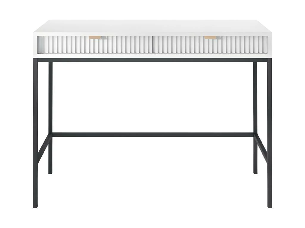 Bureau Console 2 Tiroirs Rava Blanc 2 Bureau Console 2 Tiroirs Rava Blanc – Image 2