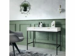 Bureau Console 2 Tiroirs Rava Blanc 8 Bureau Console 2 Tiroirs Rava Blanc -mobilier de bureau Shop console 18321343