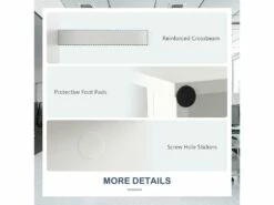 Bureau Droit Avec 4 Tiroirs MDF Finition Mélaminé - L110 X P60 X H76 Cm- Brillance Blanche -mobilier de bureau Shop console 19406829