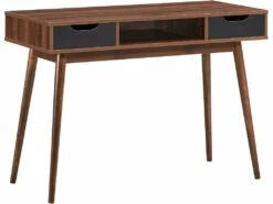 Bureau D'ordinateur Avec 2 Tiroirs De Rangement, Table D'ordinateur Portable Moderne