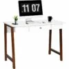 Bureau Informatique 103 X 50 X 76,5cm Table En Bois Avec Grand Plan De Travail
