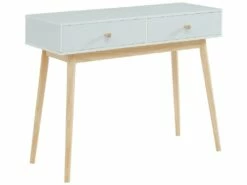 Console PETRA Laqué Blanc Mat 2 Tiroirs 100cm -mobilier de bureau Shop console 21295845