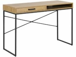 Sea Bureau Avec 1 Tablette De Rangement Et 1 Tiroir, Chêne Sauvage.