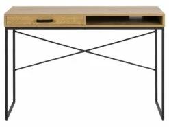 Sea Bureau Avec 1 Tablette De Rangement Et 1 Tiroir, Chêne Sauvage. -mobilier de bureau Shop console 22048223