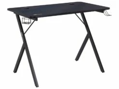Mana Table De Gamer Avec Support Pour Casque, Porte-boisson, Noir. -mobilier de bureau Shop console 22048317