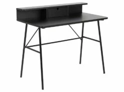 Pascal Bureau Avec 1 Tiroir, Noir.