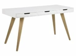 Estelle Bureau Avec 3 Tiroirs, Blanc.