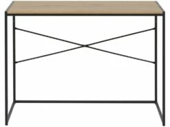 Bureau Sea B, Placage Chêne Sauvage, Noir. -mobilier de bureau Shop console 22048401