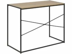 Bureau Sea B, Placage Chêne Sauvage, Noir. -mobilier de bureau Shop console 22048403